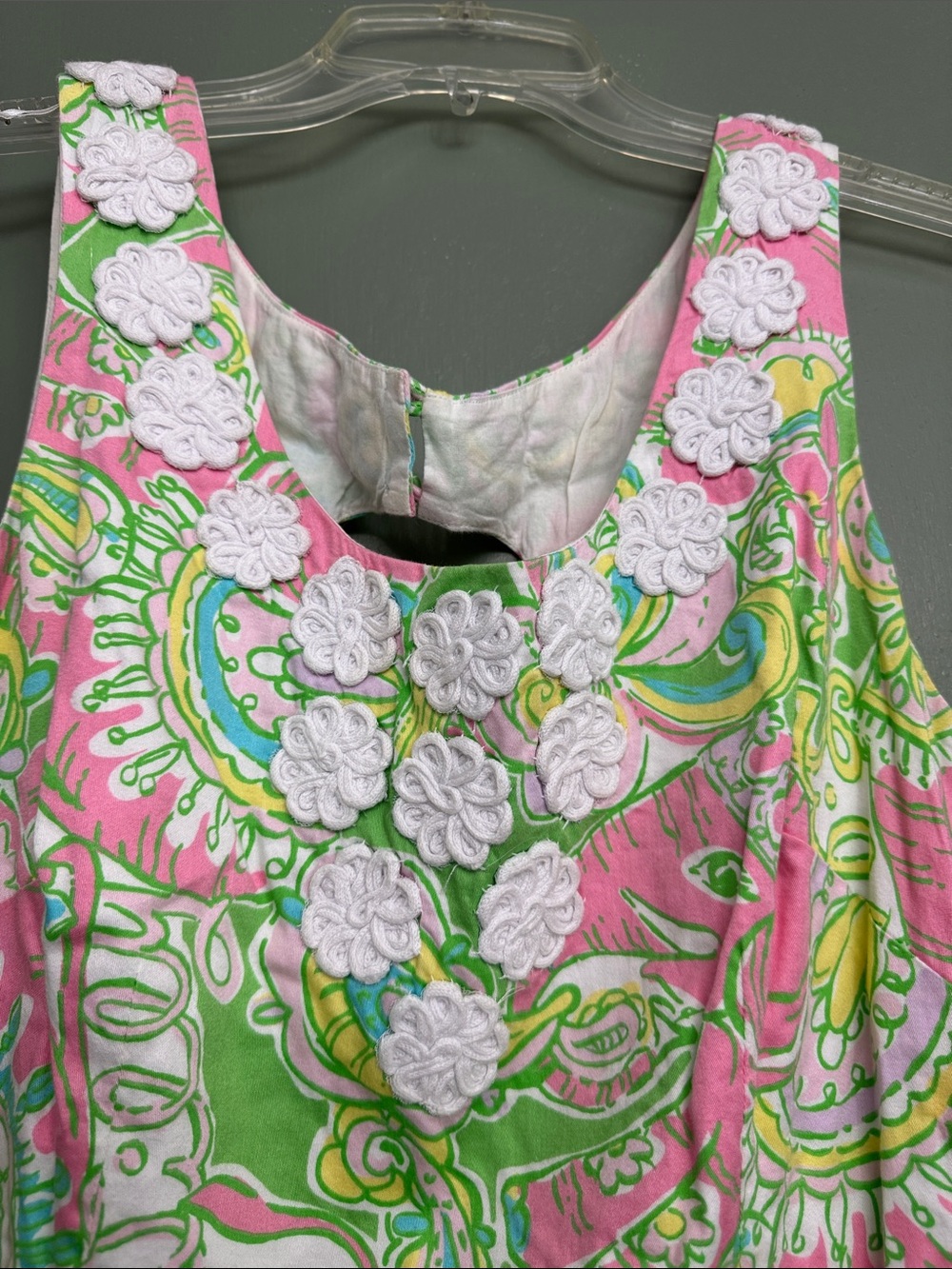 Lilly Pulitzer Pink & Multi Paisley Sleeveless Sundress with Floral Trim - Picture 2 of 3